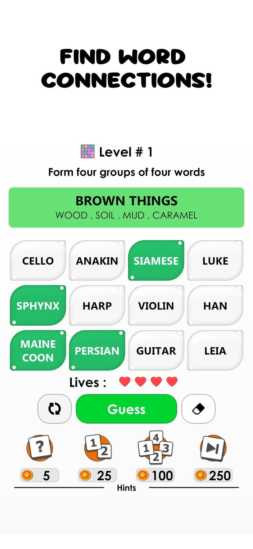 Words - Connections Word Game screenshot 1 - screenshot