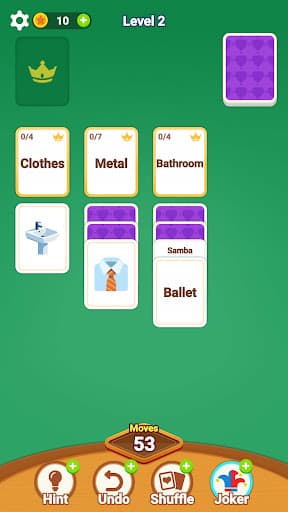 Card Sort Jam-Word Association screenshot 1 - screenshot