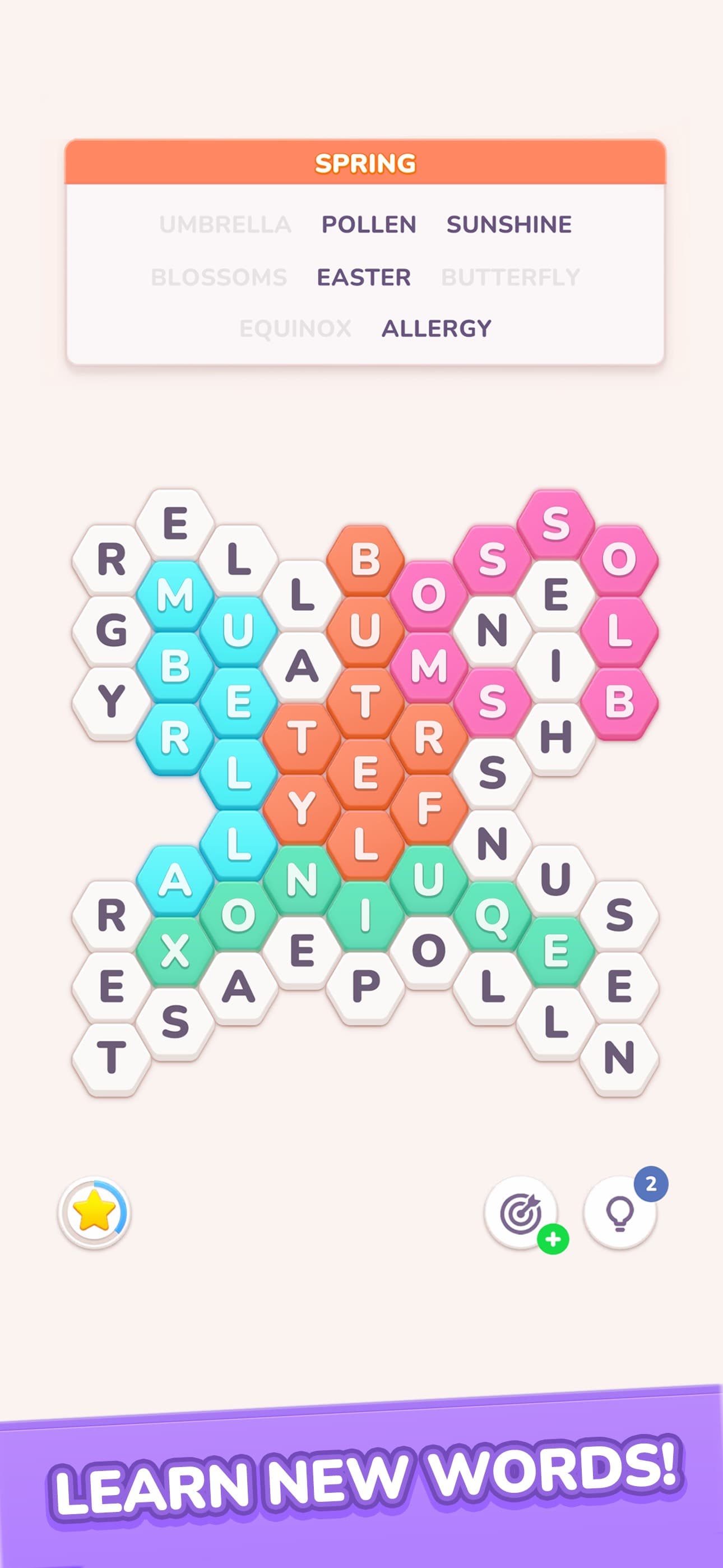 Hexa Search: Word Puzzle screenshot 4 - screenshot