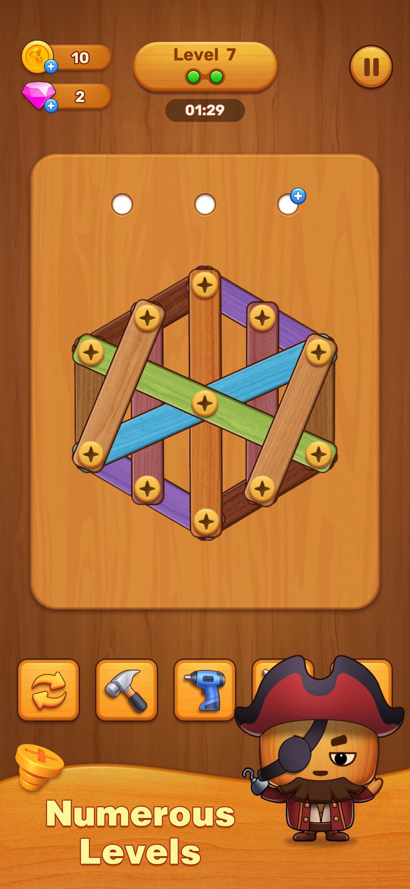Wood Screw - Nuts & Bolts screenshot 1 - screenshot