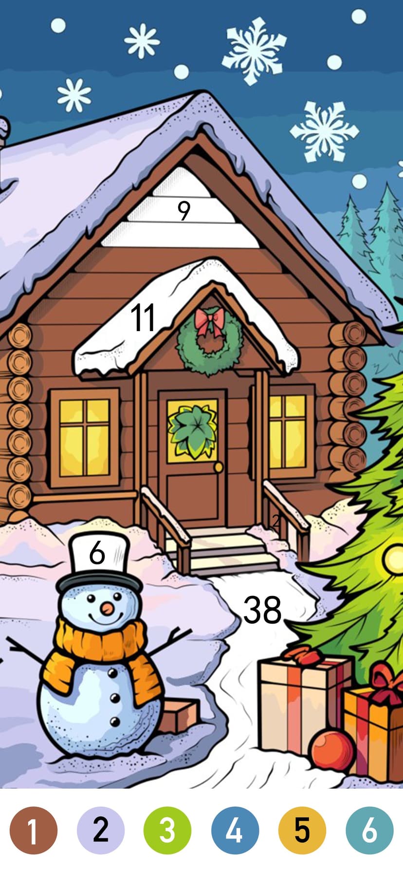 Christmas Color by Number Game screenshot 1 - screenshot
