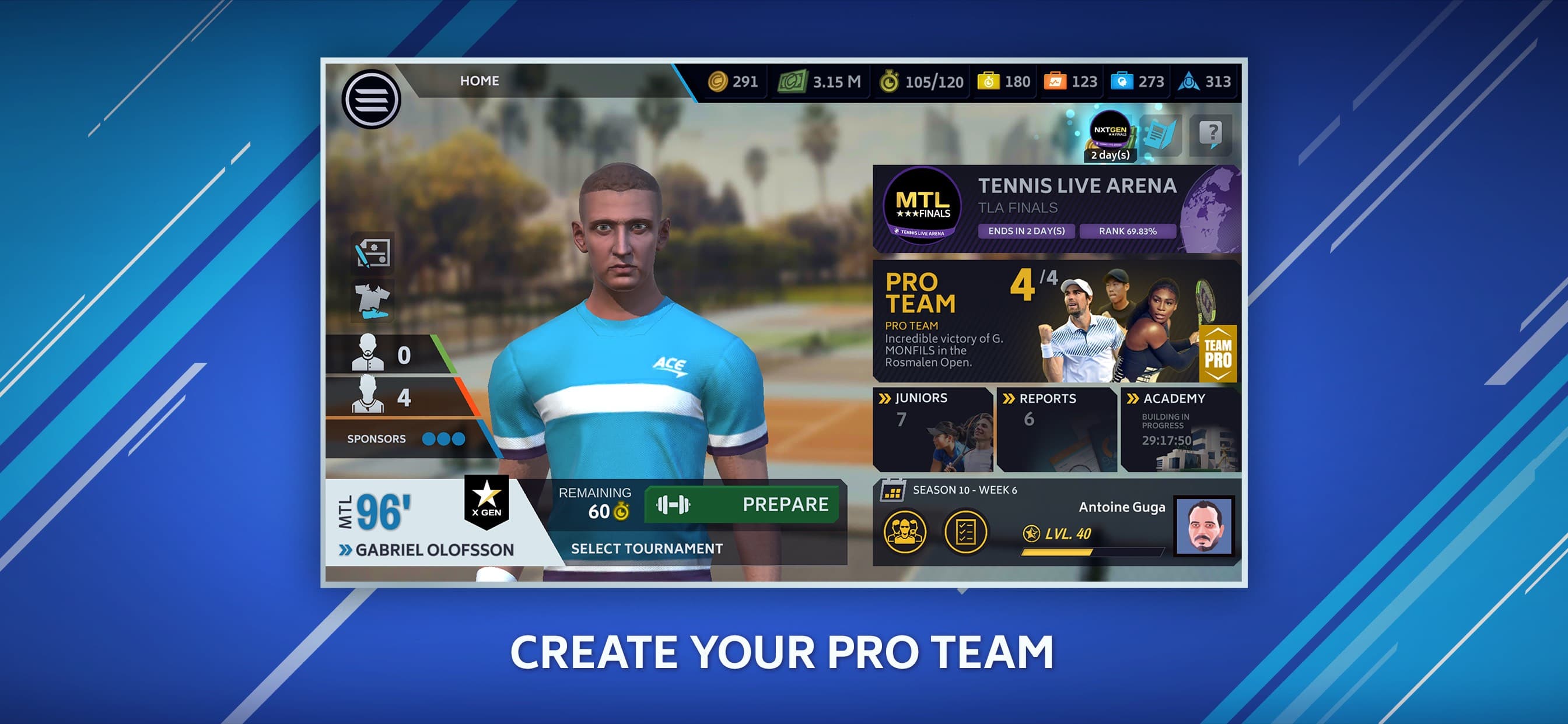 Tennis Manager Mobile screenshot 2 - screenshot