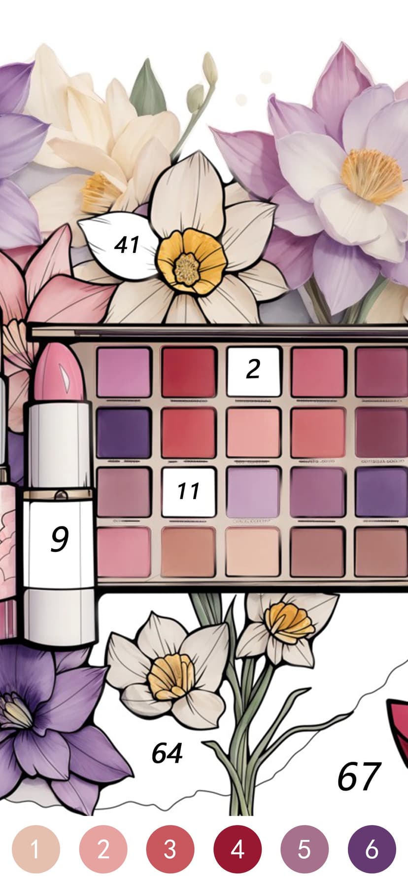 Makeup Color Paint By Number screenshot 7 - screenshot