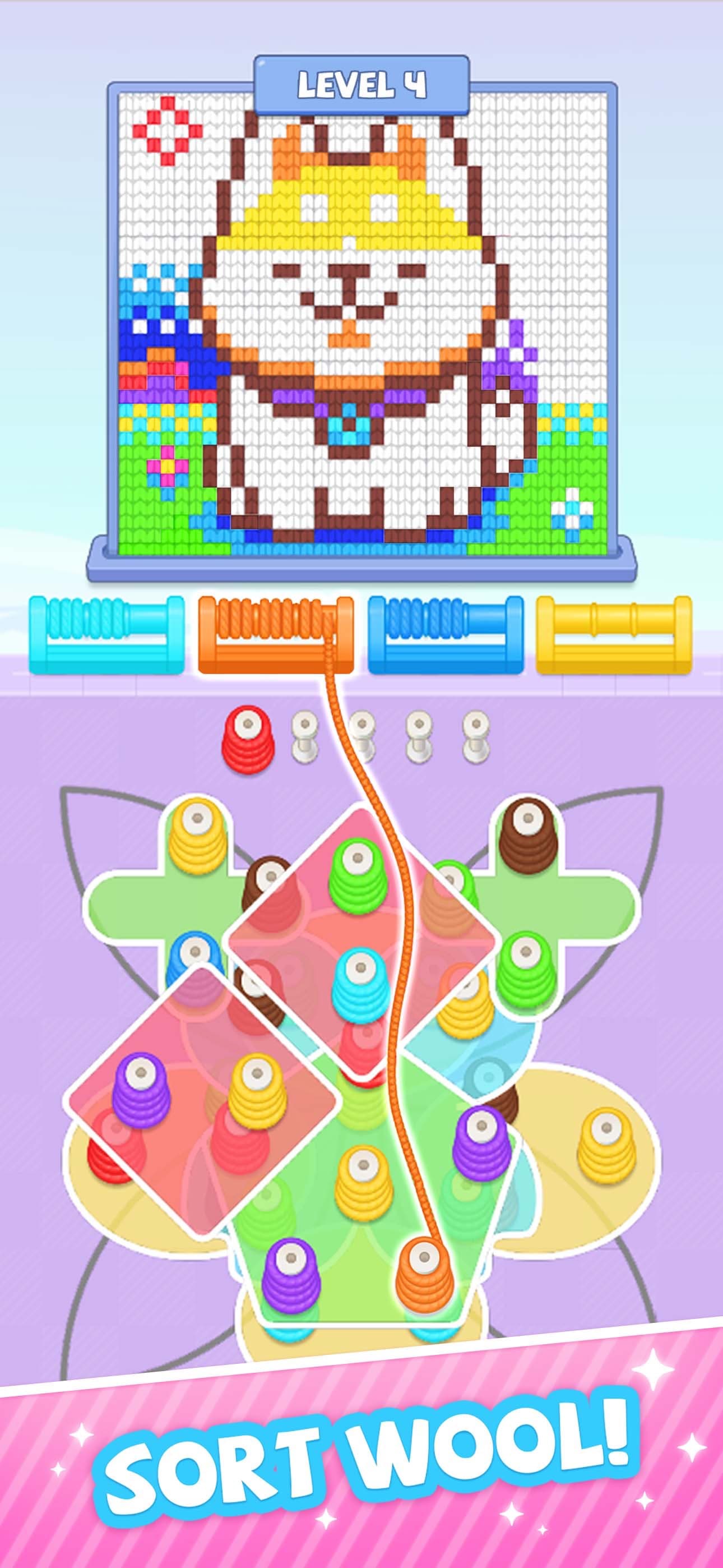 Wool Mania: Color Thread Sort screenshot 1 - screenshot