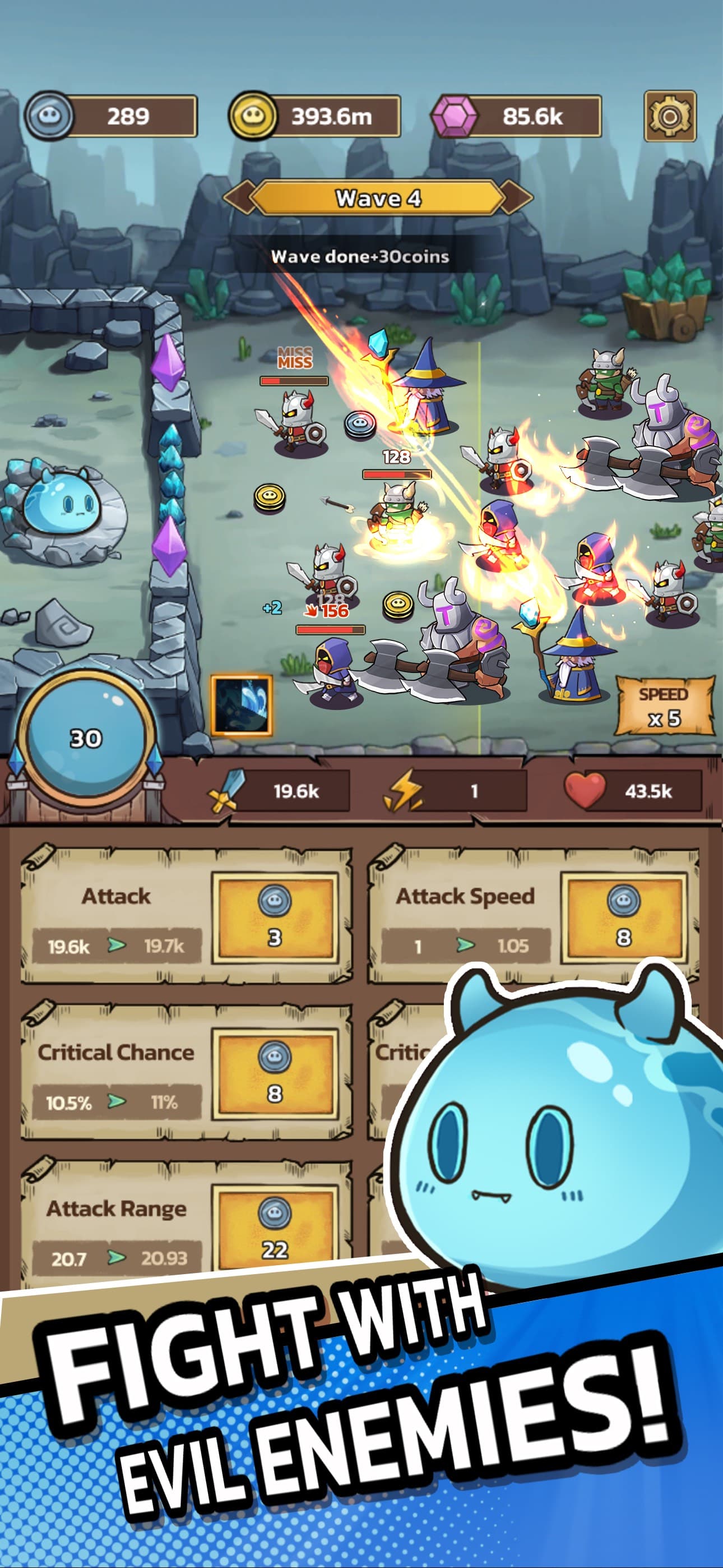 Slime Castle: Idle TD RTS Game screenshot 1 - screenshot
