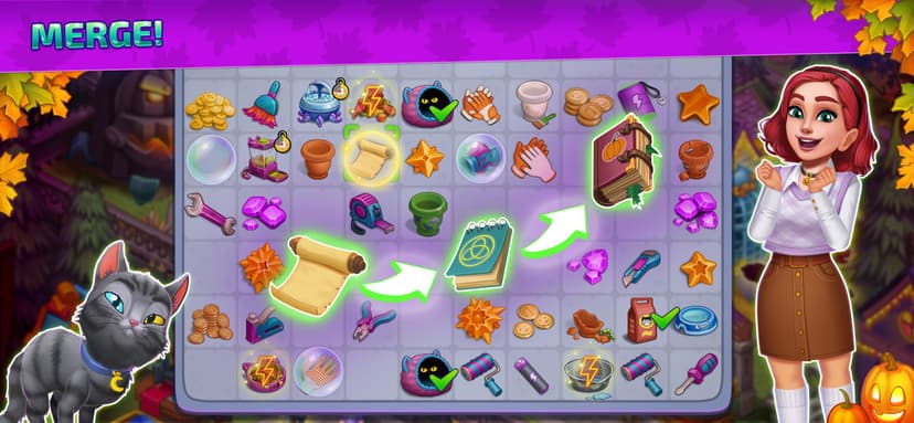 Halloween Merge: Merge Mansion screenshot 2 - screenshot