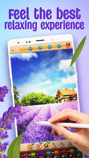 Cross-Stitch: Coloring Book screenshot 1 - screenshot