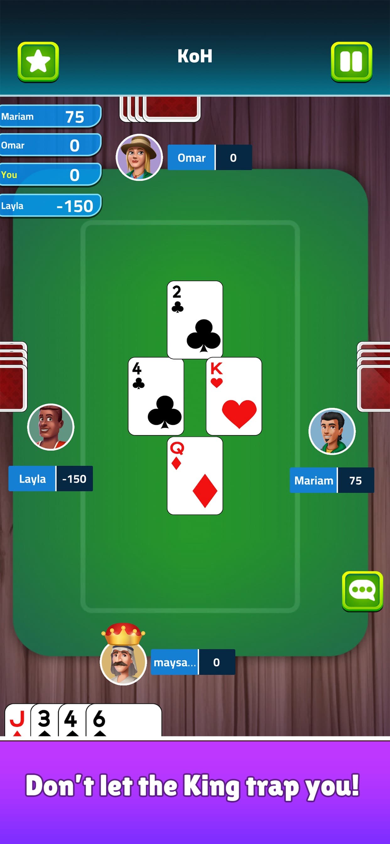 Trix Sheikh El Koba Card Game screenshot 3 - screenshot