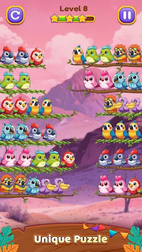 Bird Sort 3: Color Puzzle screenshot 4 - screenshot