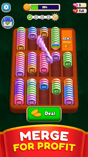 Pocket Sort: Coin Merge Puzzle screenshot 1 - screenshot