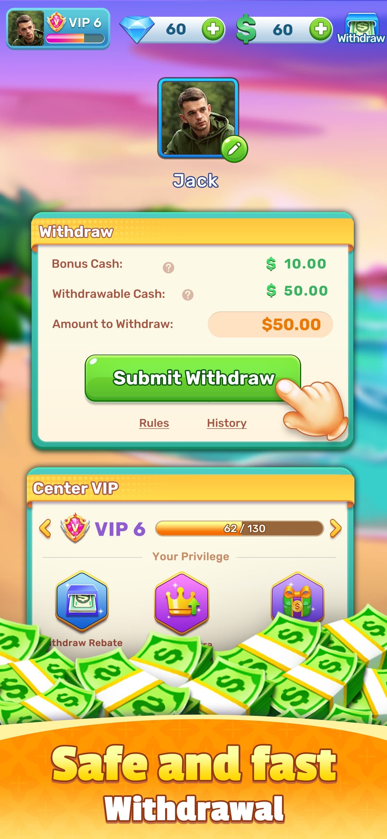 Cash Beach - Real Cash Game screenshot 1 - screenshot