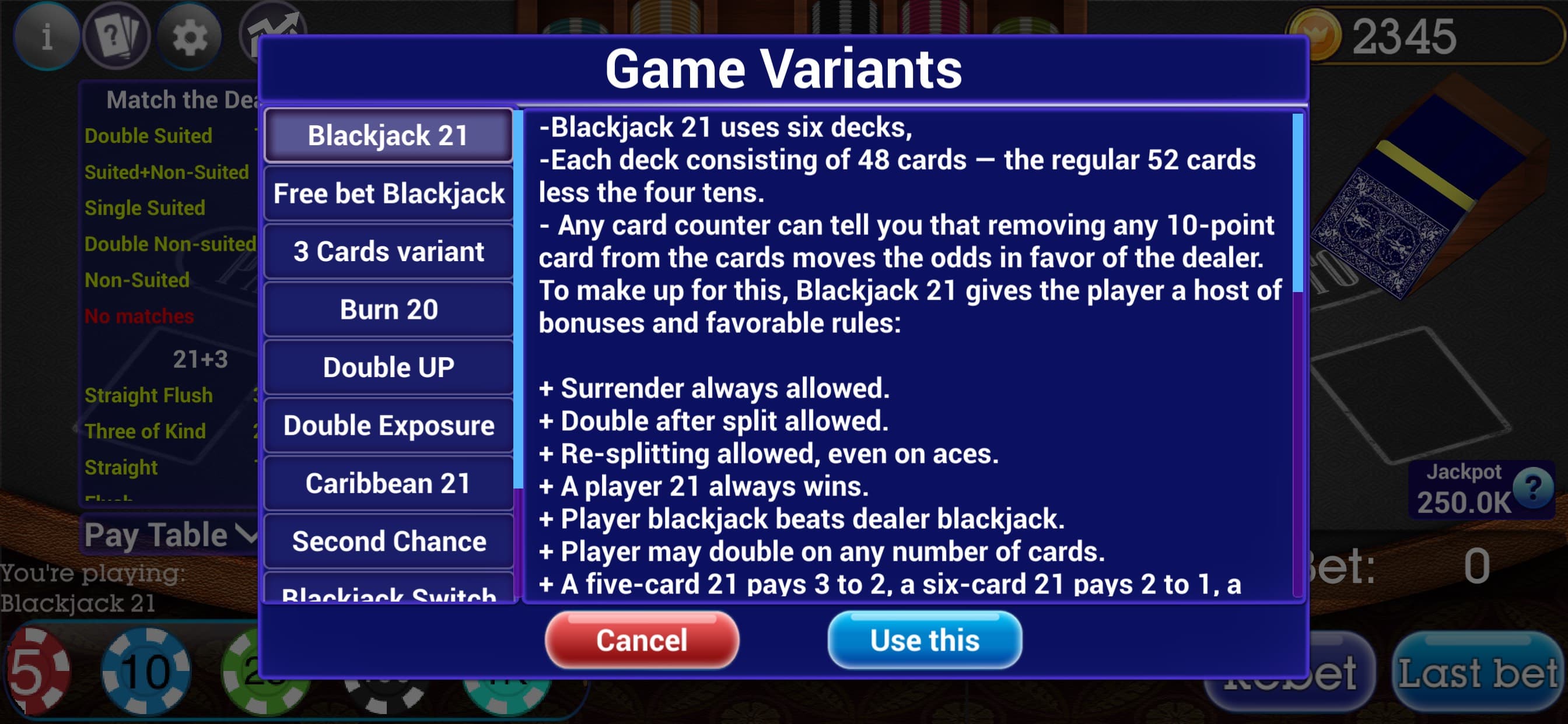 Blackjack 21 Collection screenshot 2 - screenshot