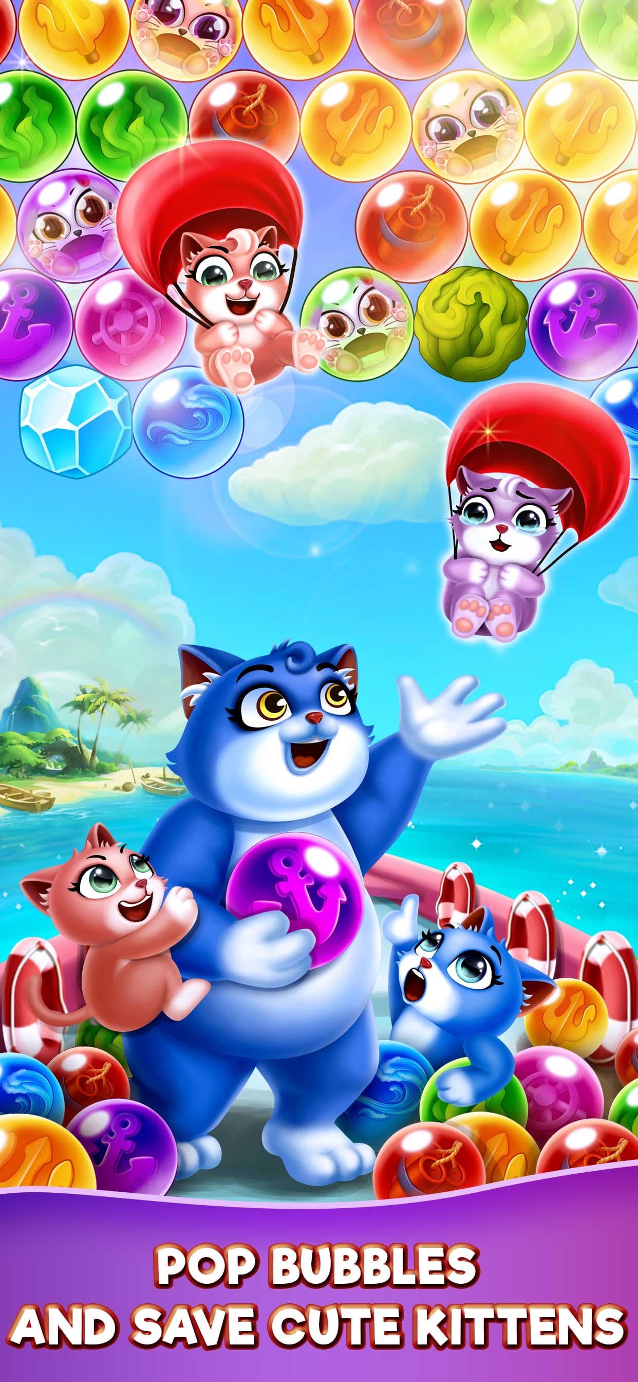 Cat Pop Island: Bubble Shooter screenshot 1 - screenshot