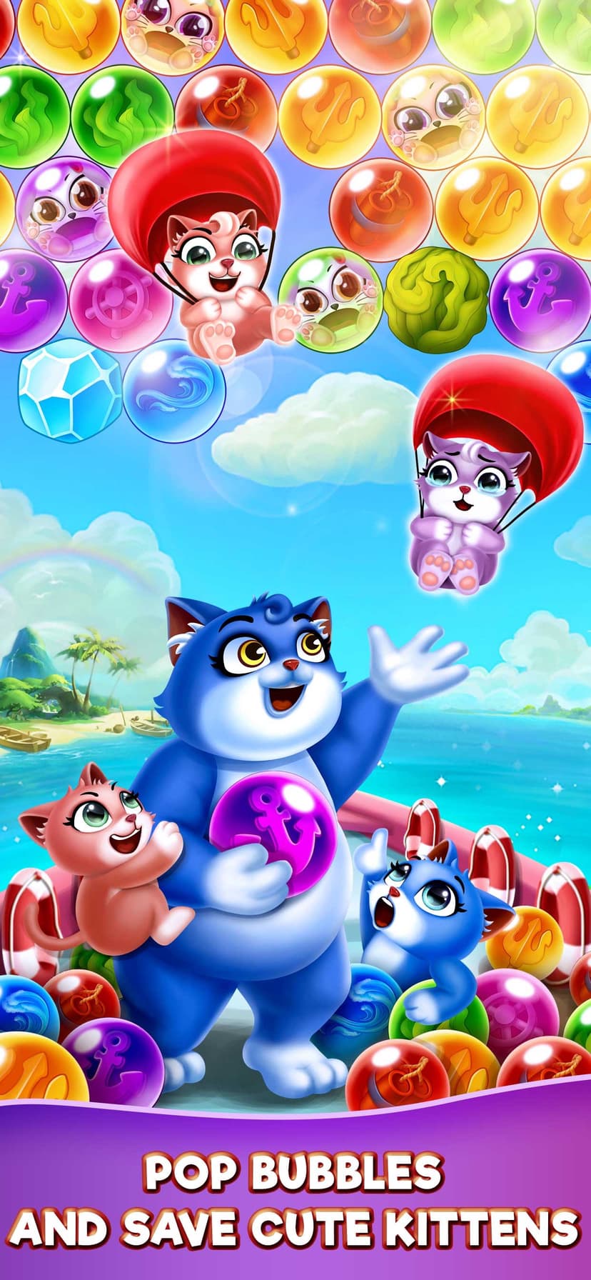 Cat Pop Island: Bubble Shooter screenshot 1 - screenshot