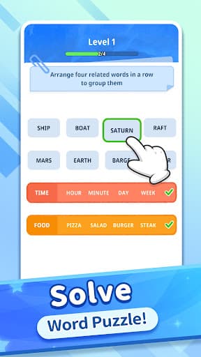 Associated Word Sort - Puzzle screenshot 2 - screenshot
