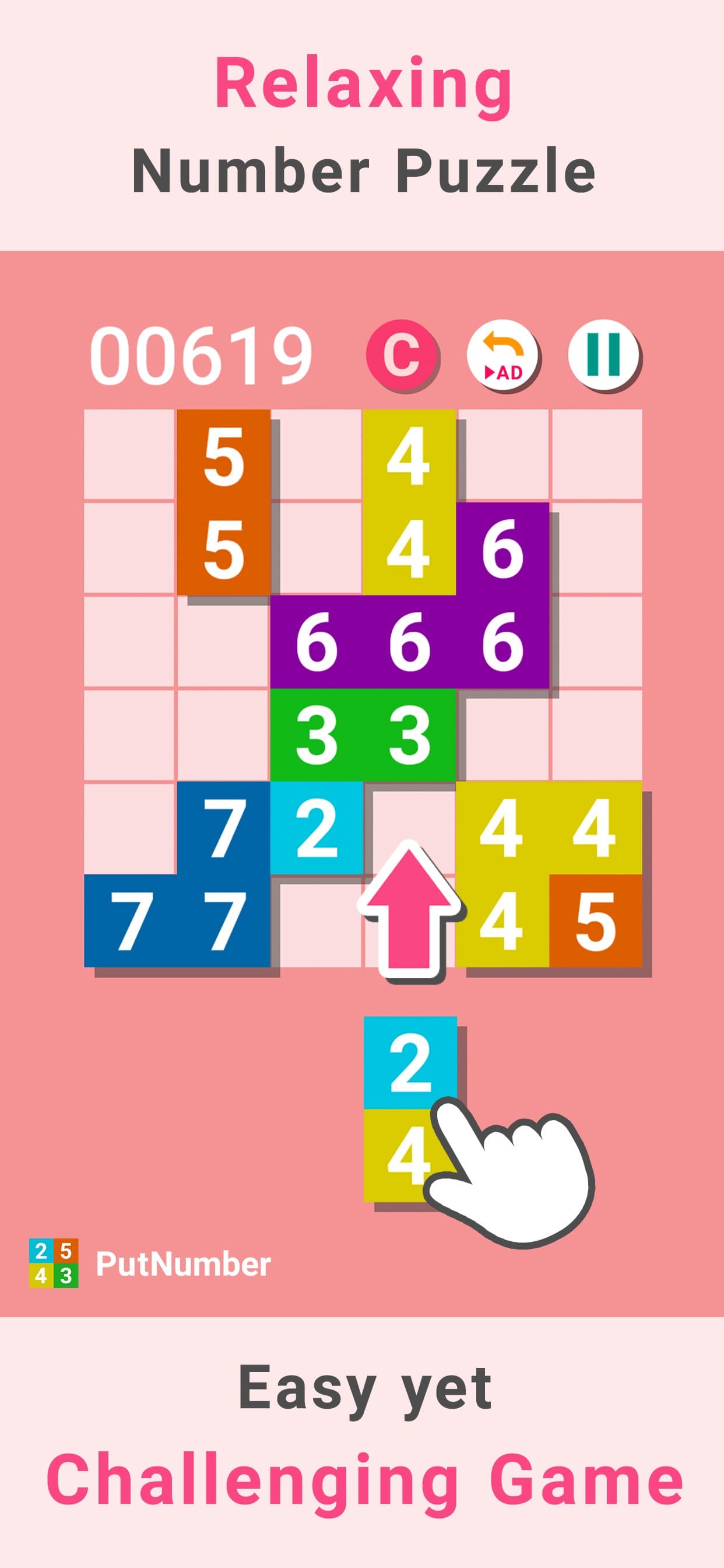 PutNumber - Simple Puzzle Game screenshot 1 - screenshot