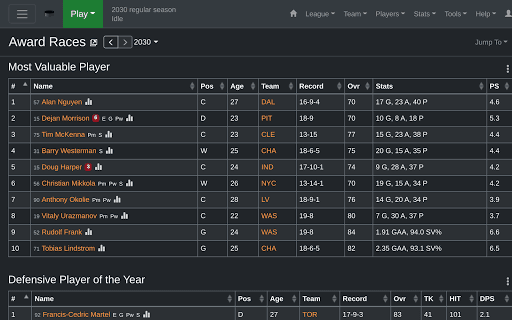 ZenGM Hockey screenshot 8 - screenshot