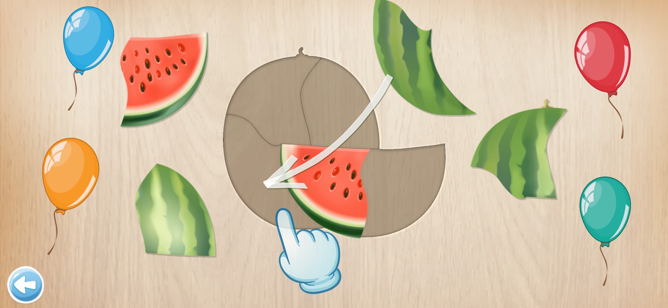 Kids puzzle games - learn food screenshot 2 - screenshot