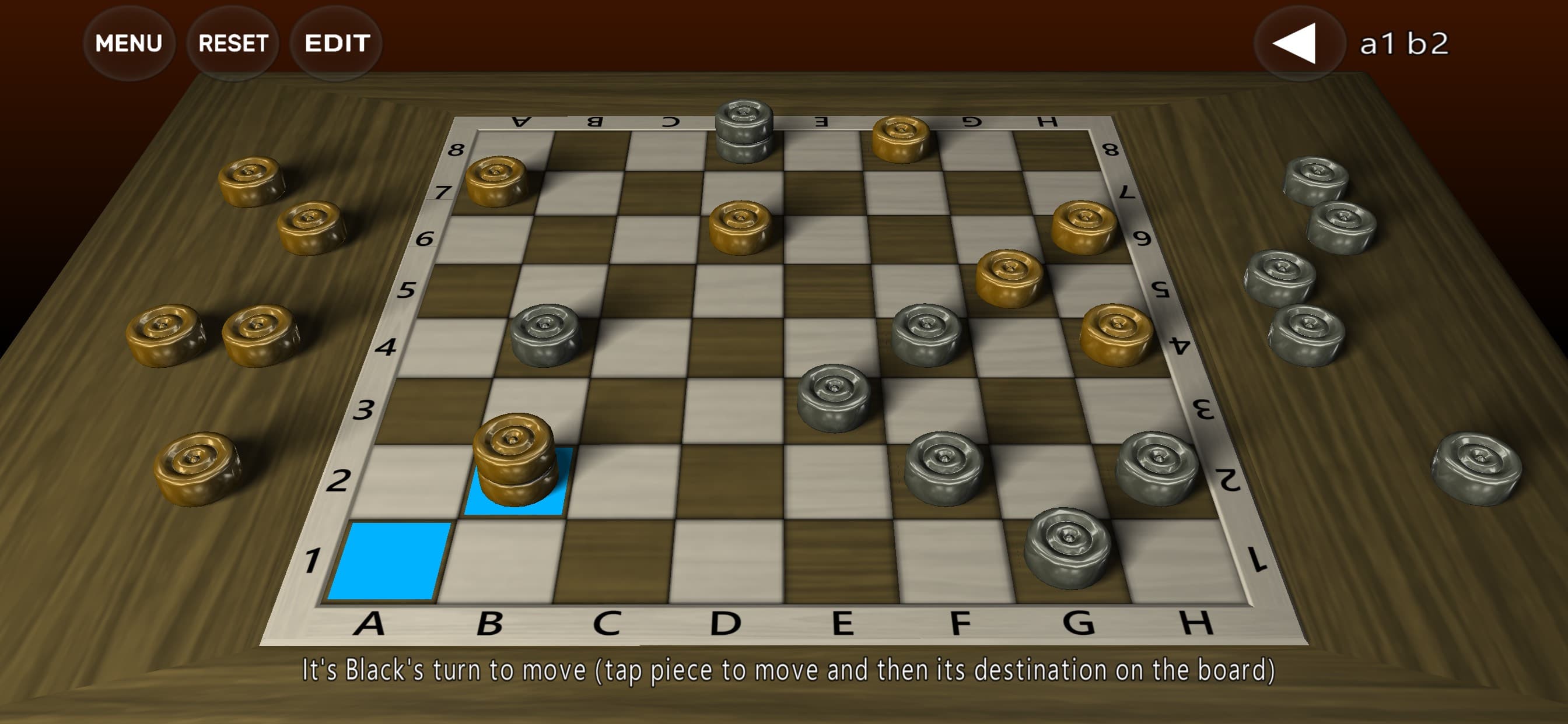 3D Checkers Game screenshot 1 - screenshot