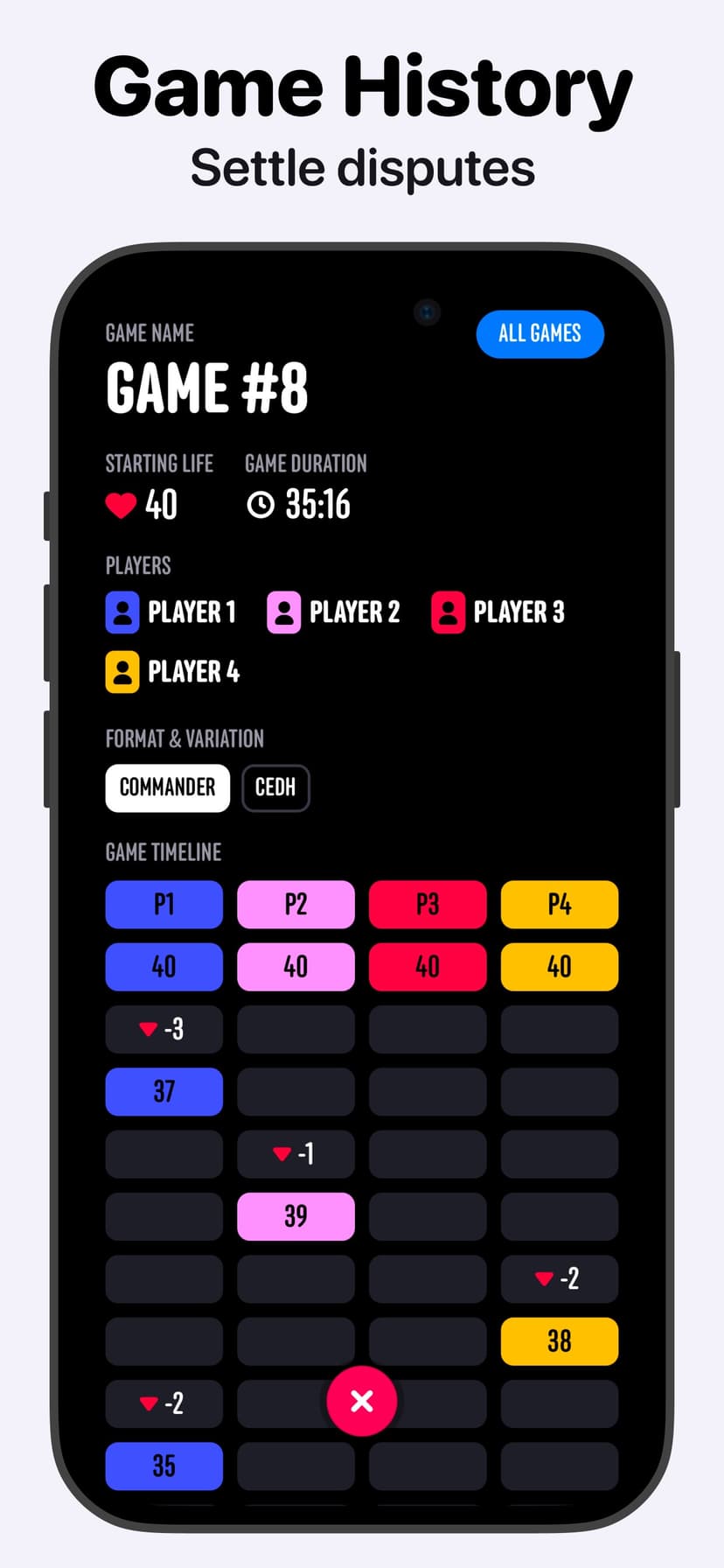 MTG Life Counter App: Lotus screenshot 8 - screenshot