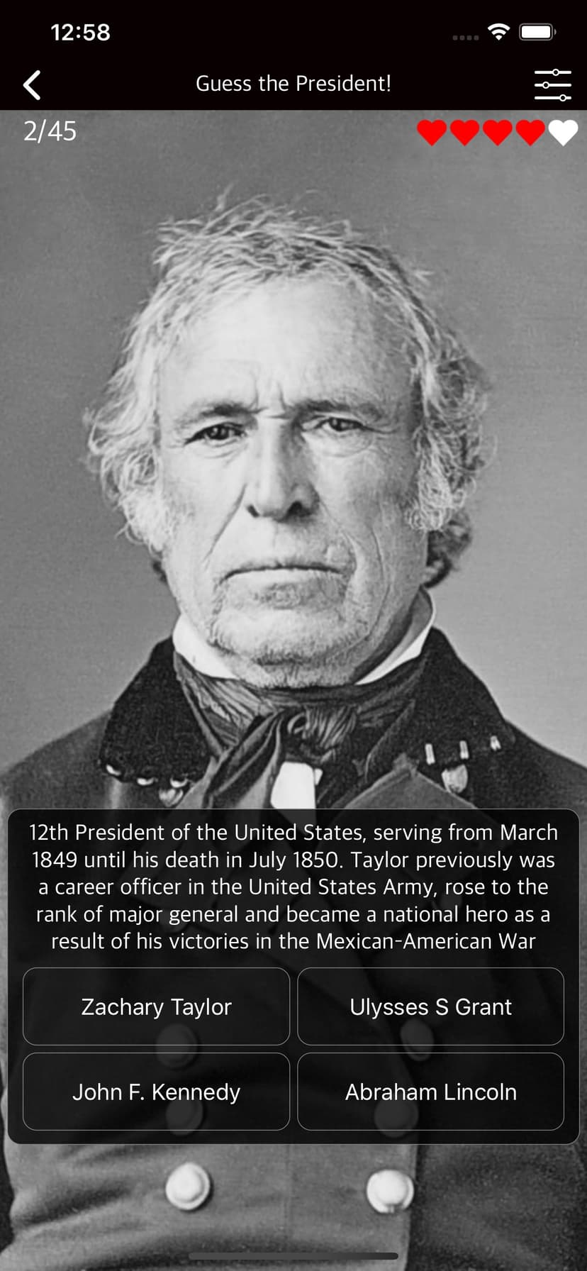 US President Political History screenshot 6 - screenshot