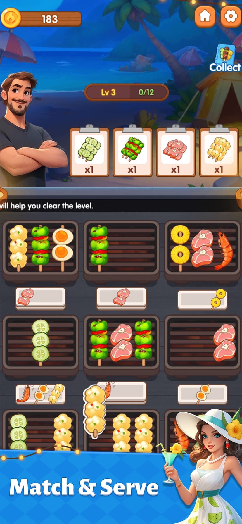 Skewer Match Chef screenshot 2 - screenshot