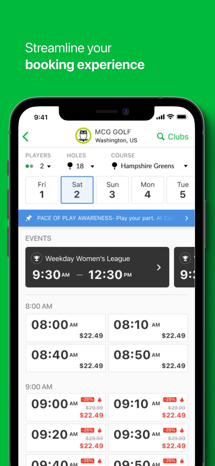 Chronogolf by Lightspeed screenshot 3 - screenshot
