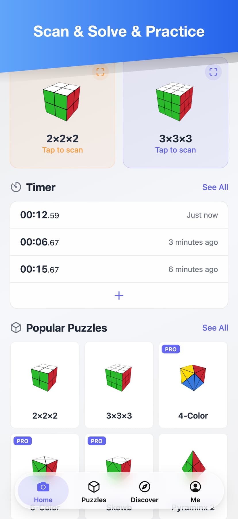 Cube Solver & Timer screenshot 1 - screenshot