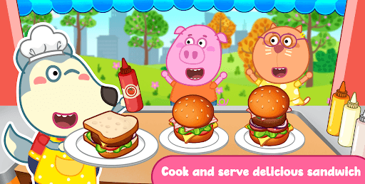 Wolfoo Cooking Game - Sandwich screenshot 2 - screenshot