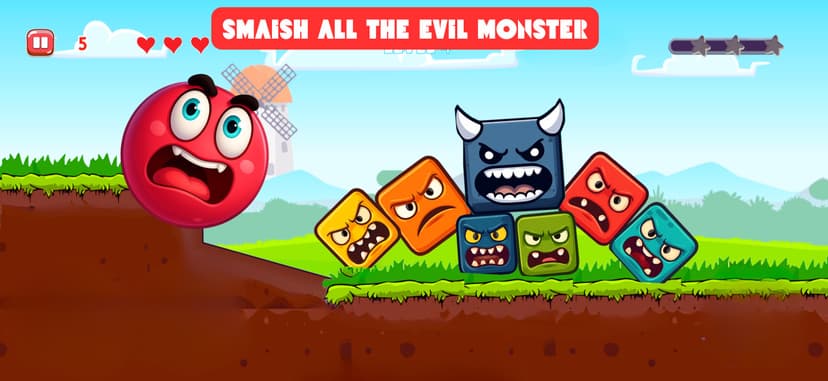 Plants Ball 5 - Red Ball Game screenshot 1 - screenshot