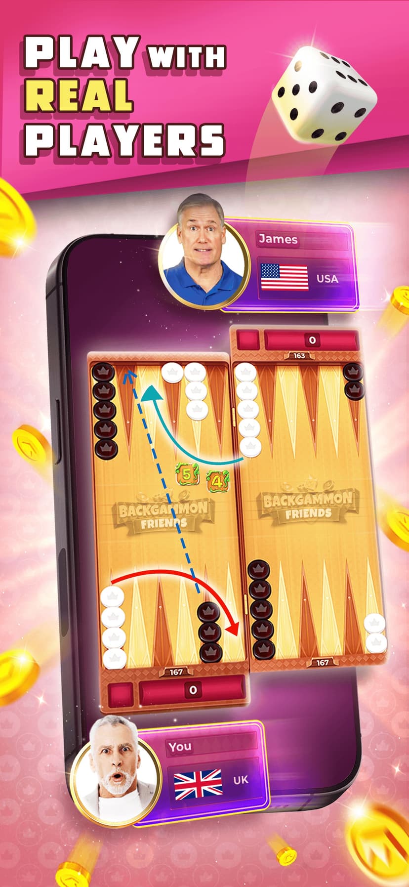 Backgammon Friends Online screenshot 2 - screenshot