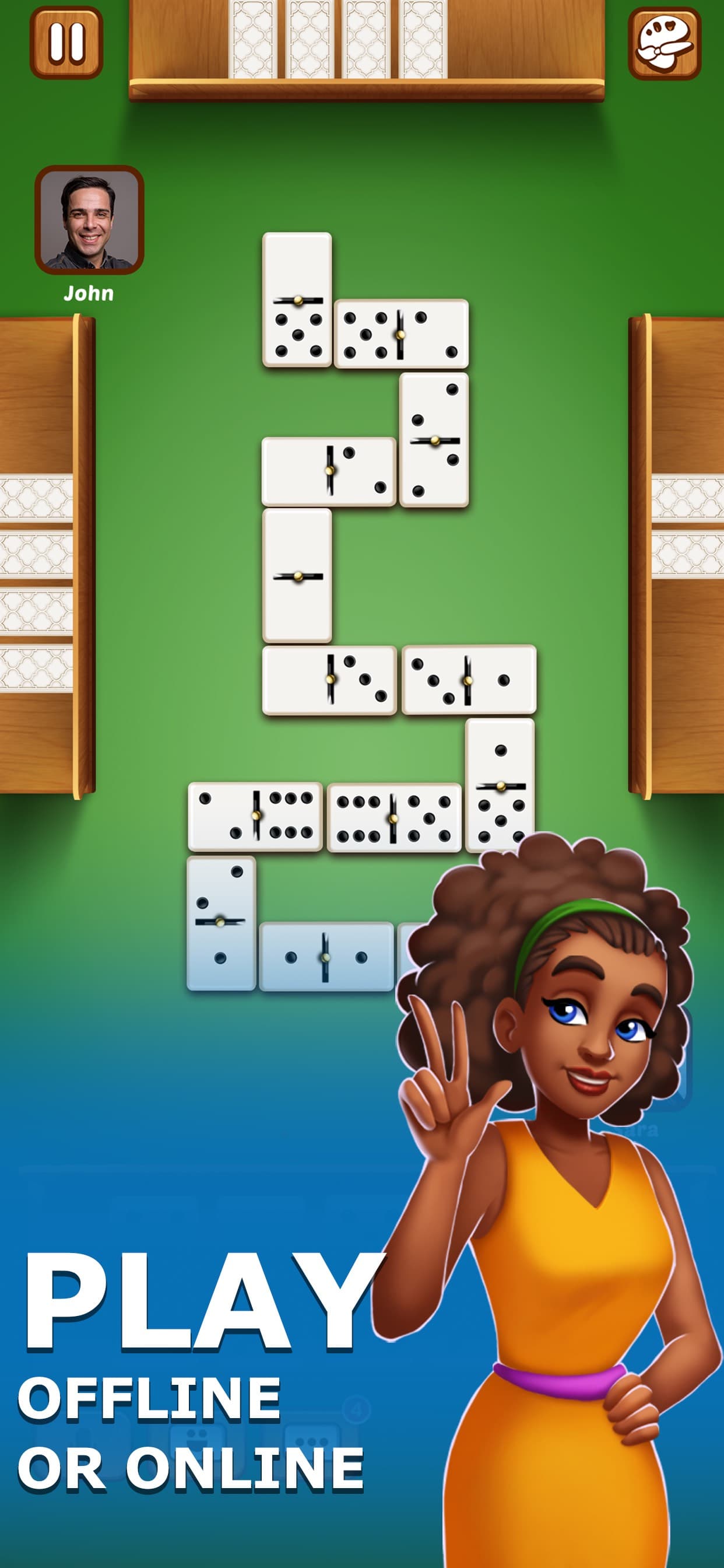 Dominoes Pro Offline or Online screenshot 1 - screenshot