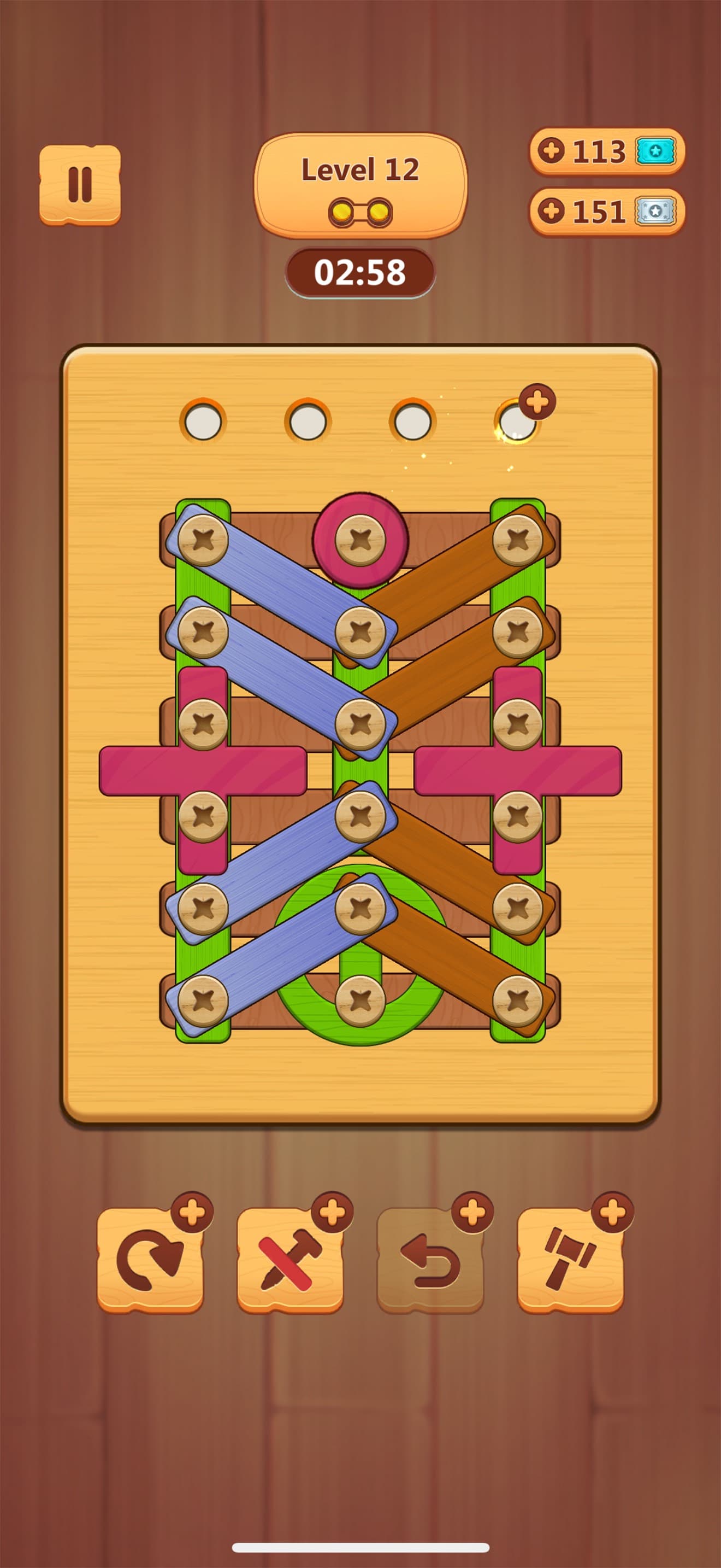 Wood Nuts & Bolts Puzzle screenshot 5 - screenshot
