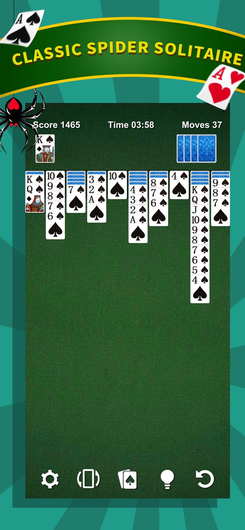 Spider Solitaire * Card Game screenshot 1 - screenshot