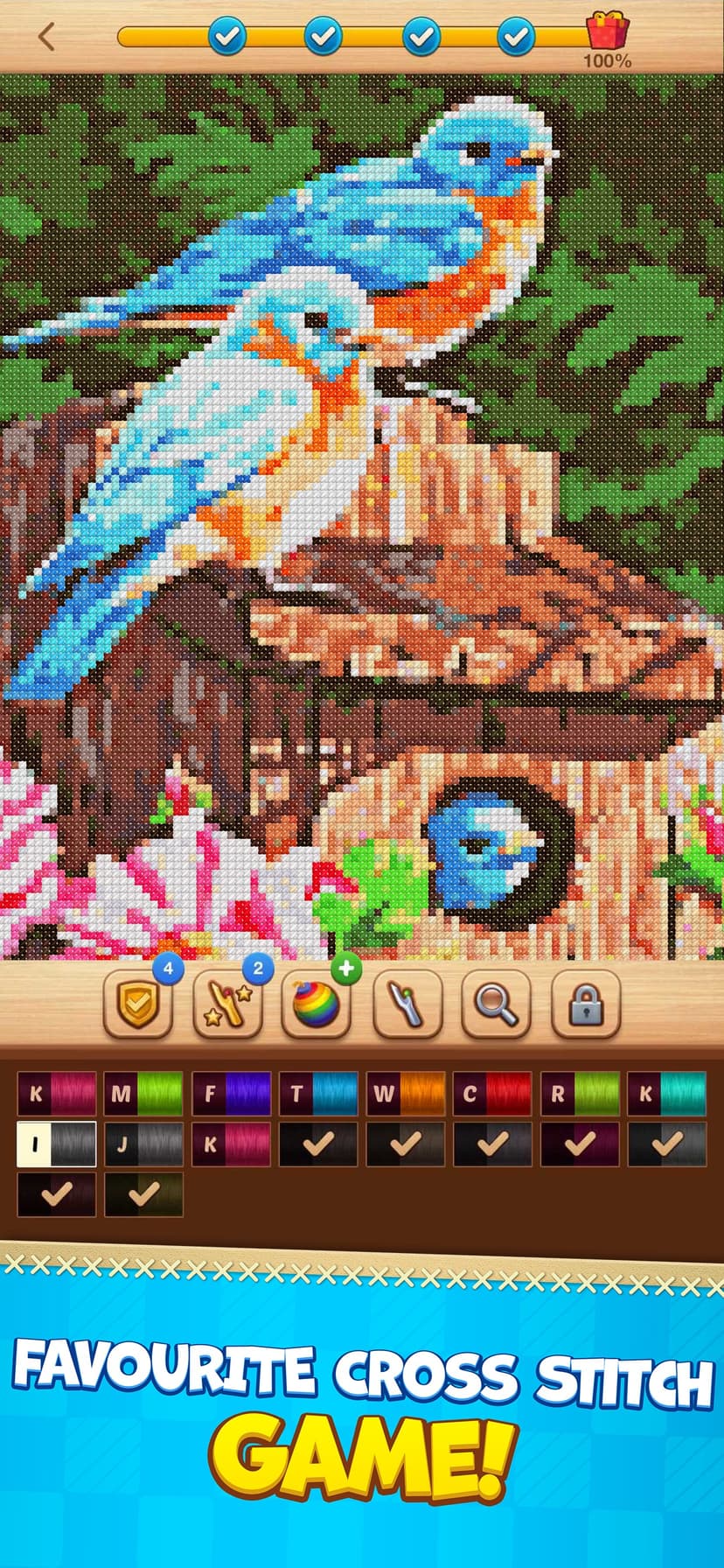 Cross-Stitch: Coloring Book screenshot 4 - screenshot