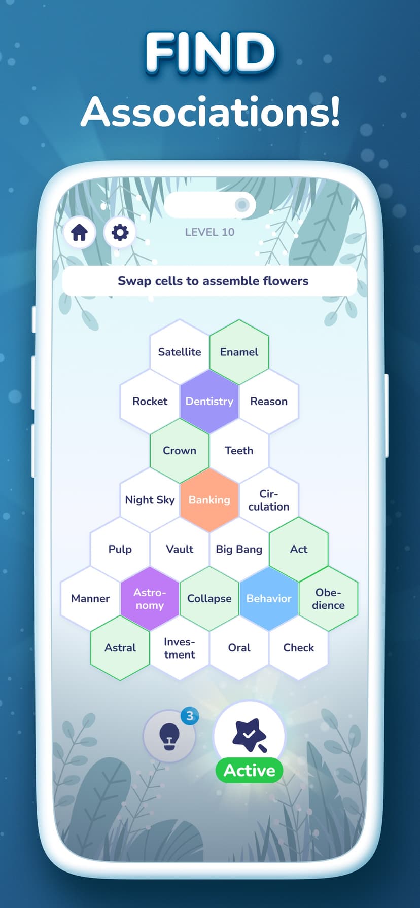 Hexa Words: Match Associations screenshot 3 - screenshot