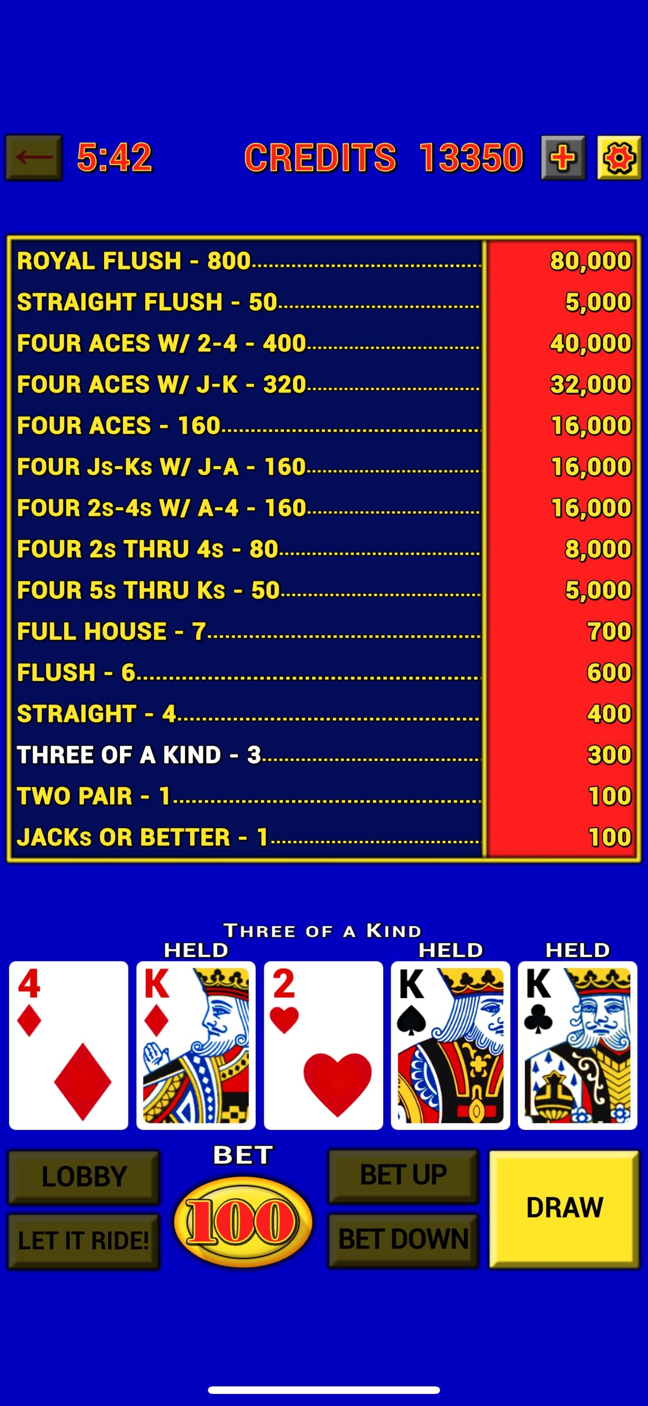 Video Poker Casino Classic screenshot 5 - screenshot