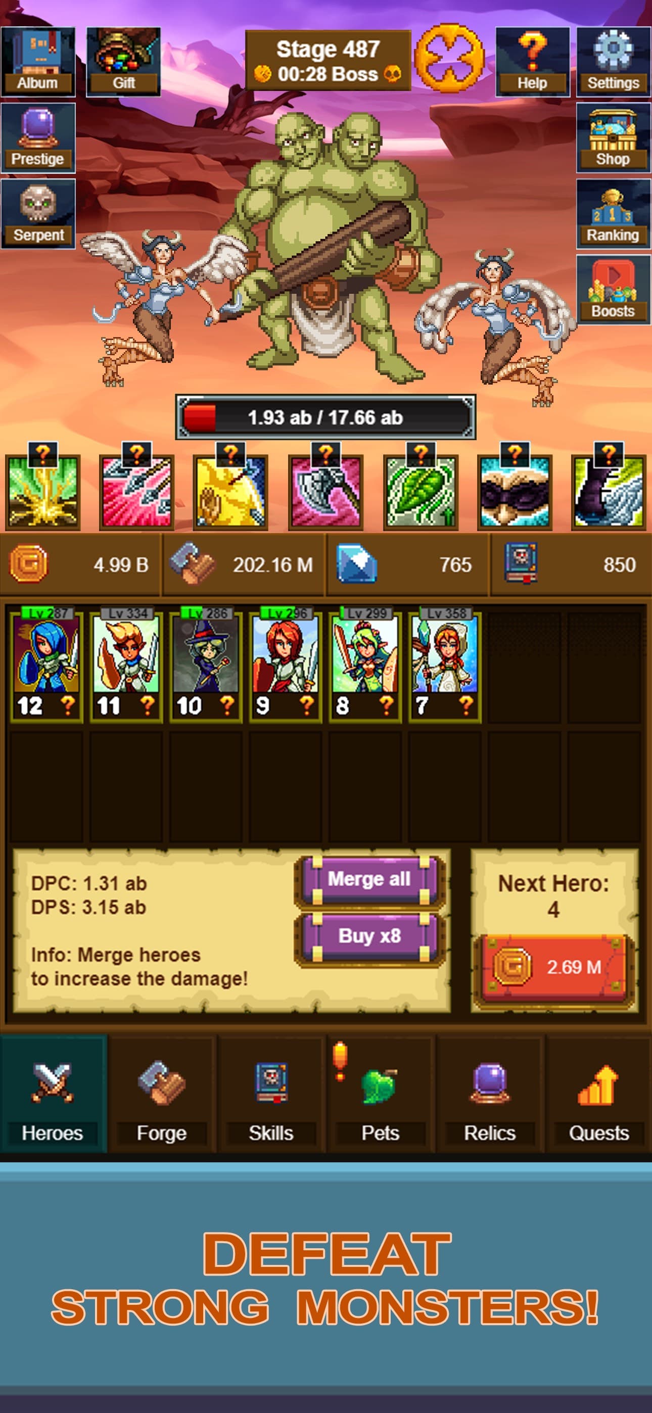 Idle Pixel Heroes: Idle Merge screenshot 2 - screenshot