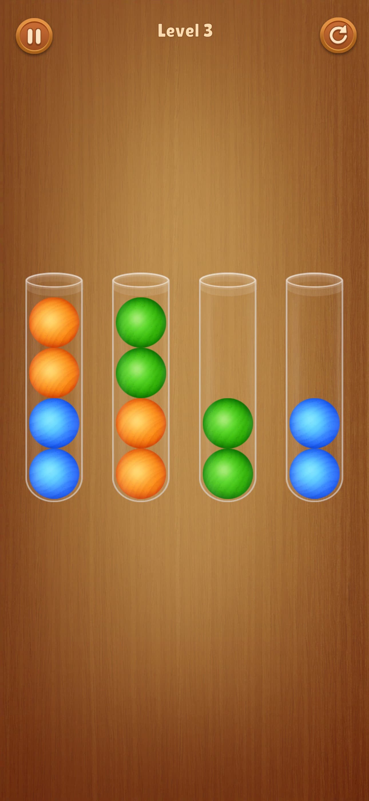 Color Ball Sort Wooden Puzzle screenshot 1 - screenshot