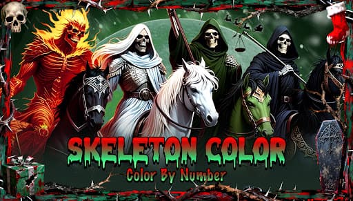 Dark Skeleton Color by number screenshot 24 - screenshot