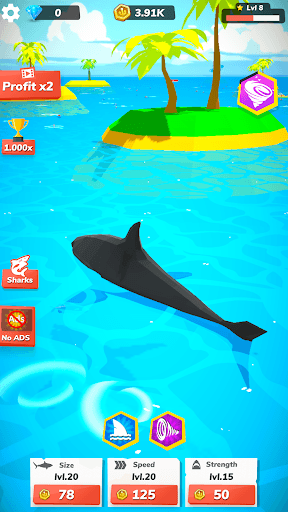 Idle Shark World - Tycoon Game screenshot 1 - screenshot