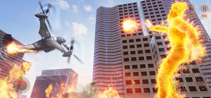Flying Fire Captain Hero Game screenshot 3 - screenshot