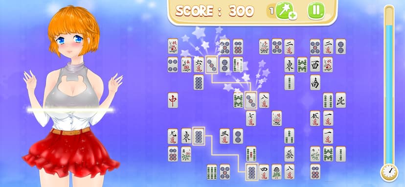 Mahjong Pretty Manga Girls screenshot 2 - screenshot