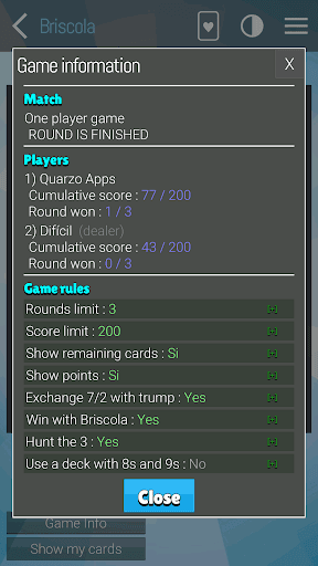 Briscola - La Brisca Spanish screenshot 8 - screenshot