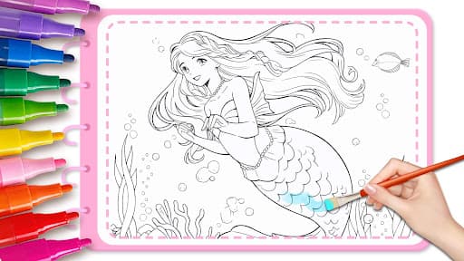 Mermaid Coloring:Mermaid games screenshot 16 - screenshot