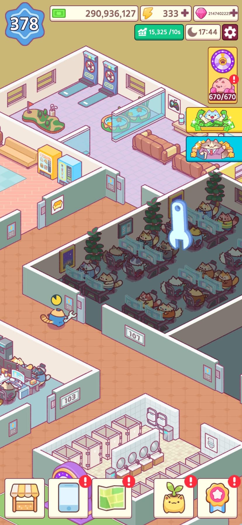 Office Cat: Idle Tycoon Games screenshot 4 - screenshot