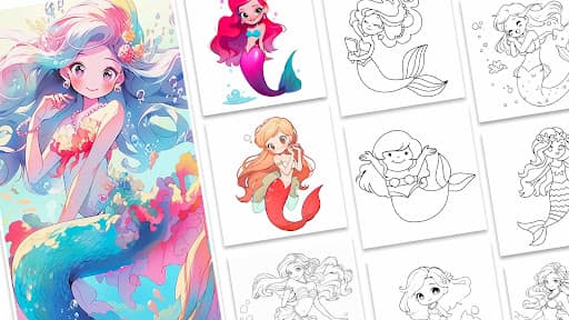 Mermaid Coloring:Mermaid games screenshot 23 - screenshot