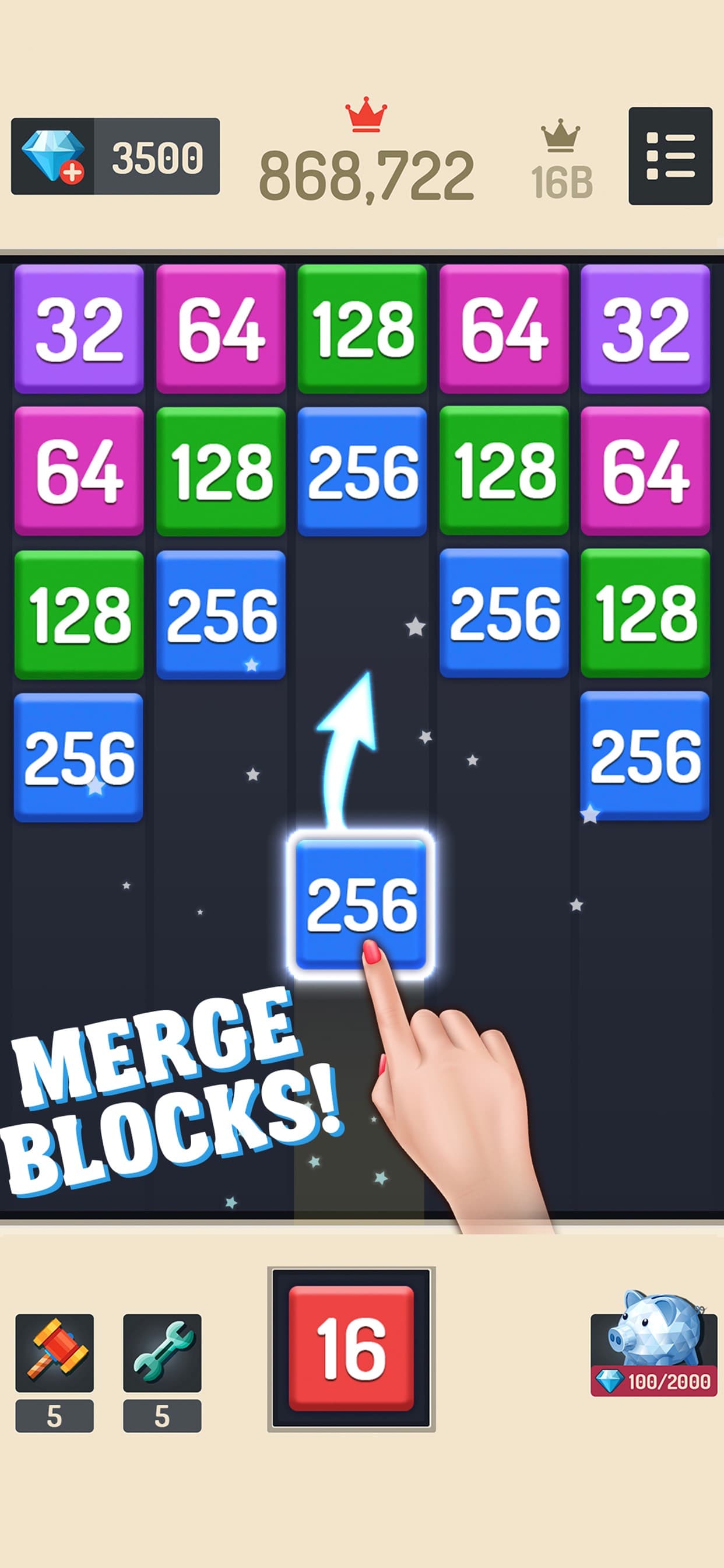 Merge Block - Number Puzzle screenshot 2 - screenshot