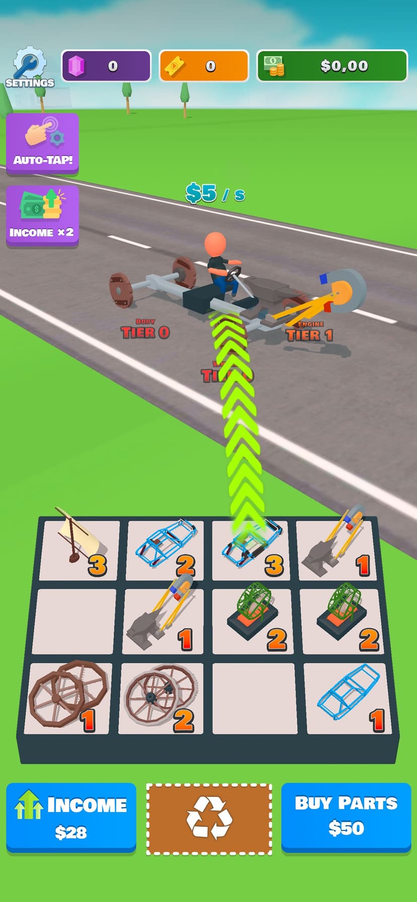 Idle Racer — Tap, Merge & Race screenshot 1 - screenshot