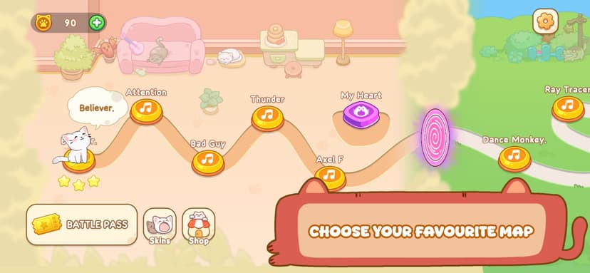 Cat Dash: Cute Cat Music Game screenshot 3 - screenshot